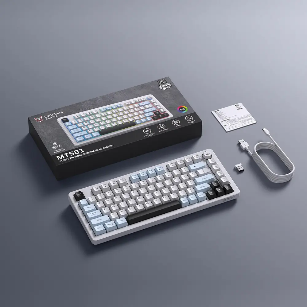 Onikuma MT501 Tri-Mode vezeték nélküli gamer billentyűzet – 7. kép