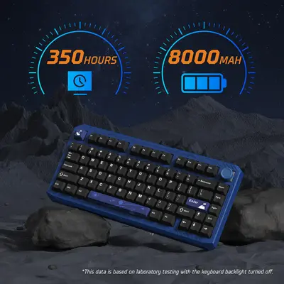 WOMIER ERA75 Tri-Mode vezeték nélküli mechanikus gamer billentyűzet - Interstellar – 2. kép