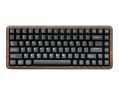 WOMIER WD75 Tri-Mode vezeték nélküli mechanikus gamer billentyűzet - Fekete-Valódi Diófa!