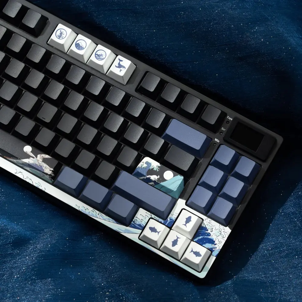 WOMIER SK80 PRO Tri-Mode vezeték nélküli mechanikus gamer billentyűzet - Kanagawa – 3. kép