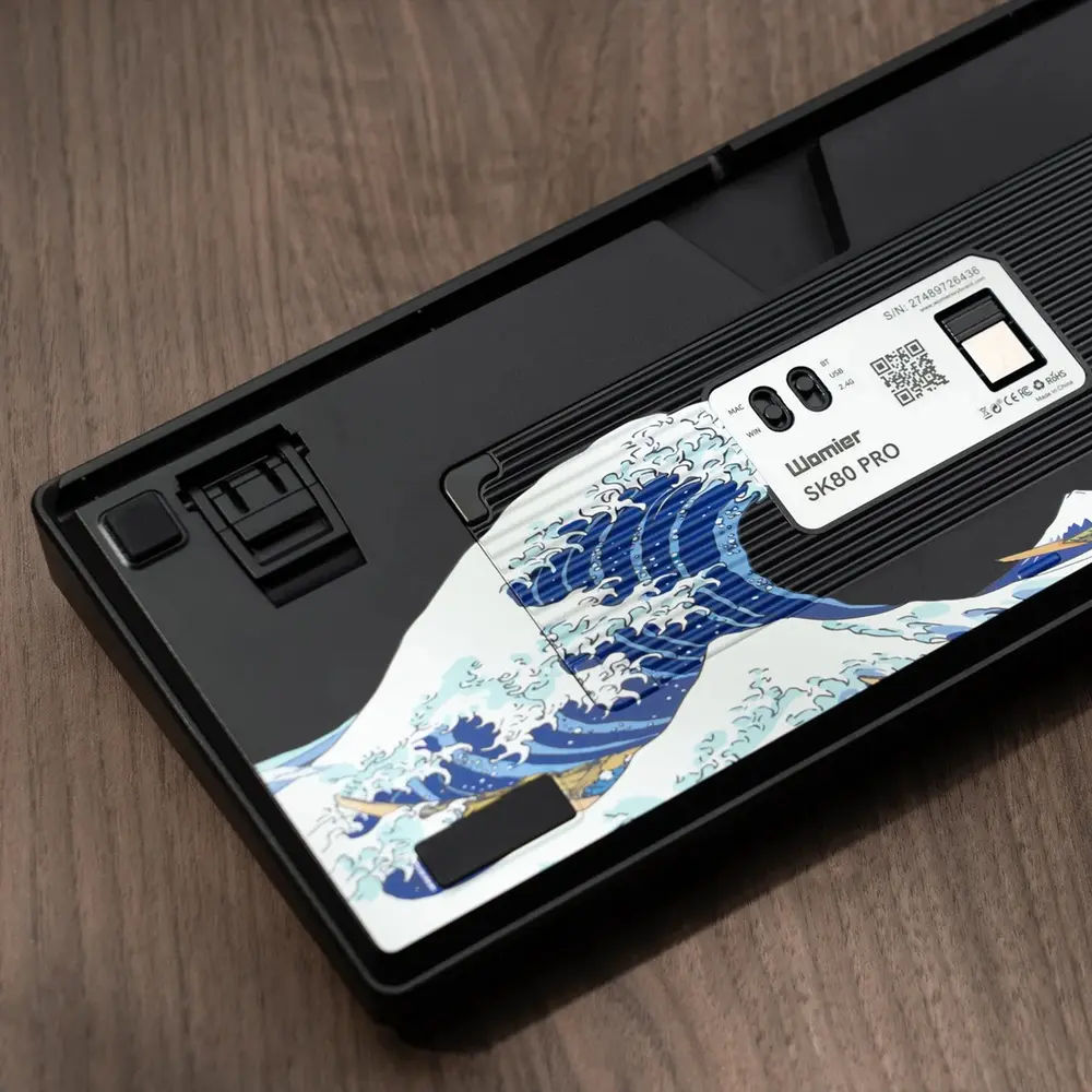 WOMIER SK80 PRO Tri-Mode vezeték nélküli mechanikus gamer billentyűzet - Kanagawa – 6. kép
