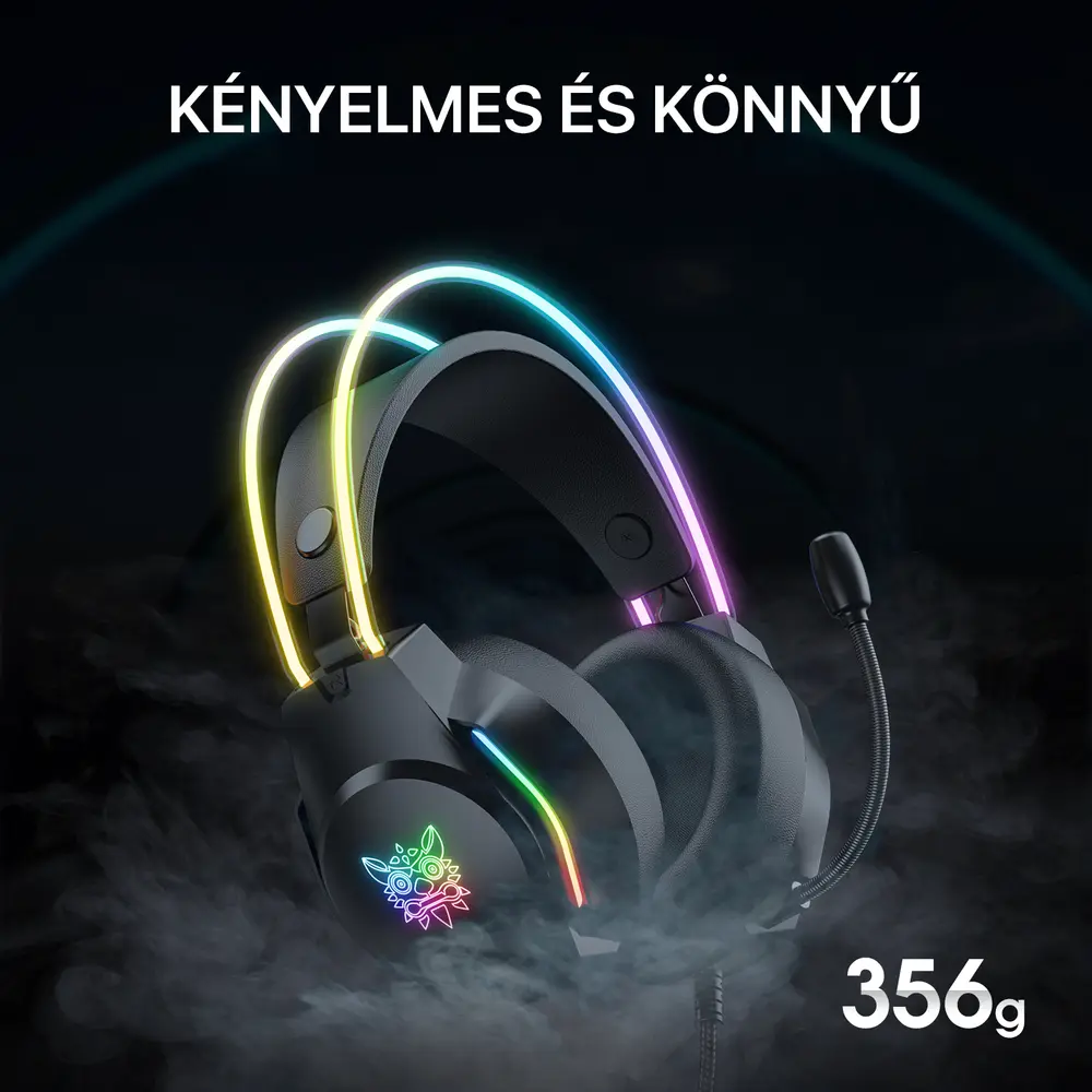 Onikuma X26 RGB Gaming Fejhallgató - Fekete – 5. kép