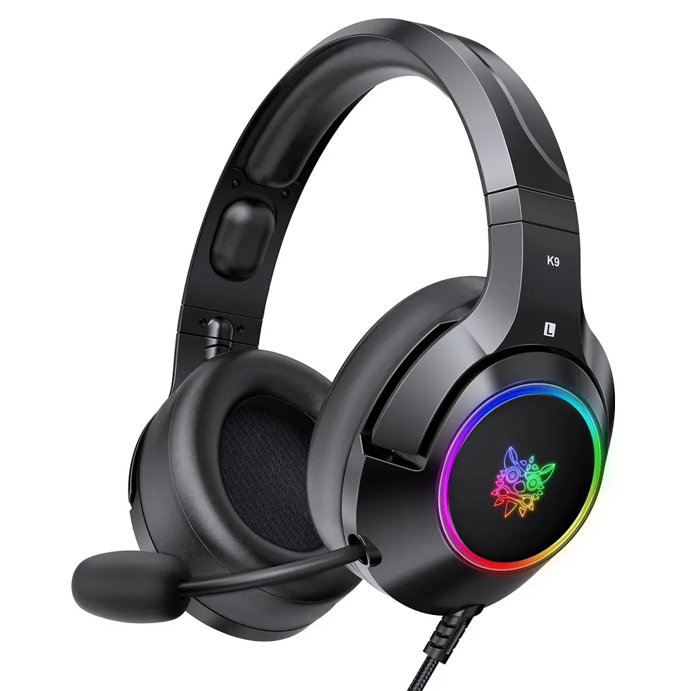 Onikuma K9 RGB Gaming Fejhallgató - Fekete