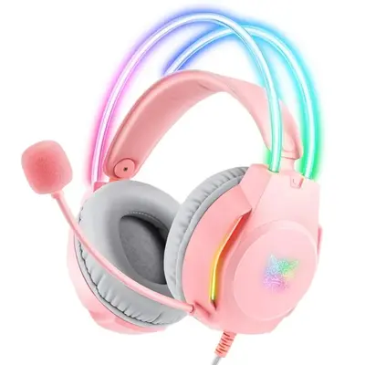 Onikuma X26 RGB Gaming Fejhallgató - Pink