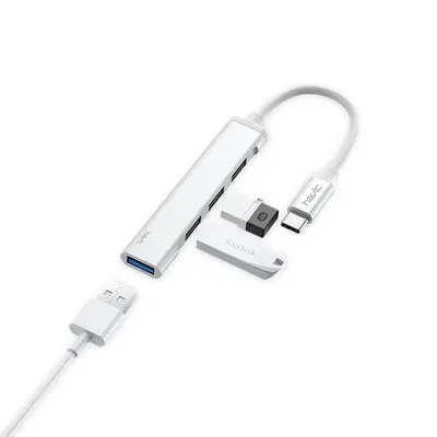 Havit HB41 USB-Type C Hub - Ezüst – 2. kép