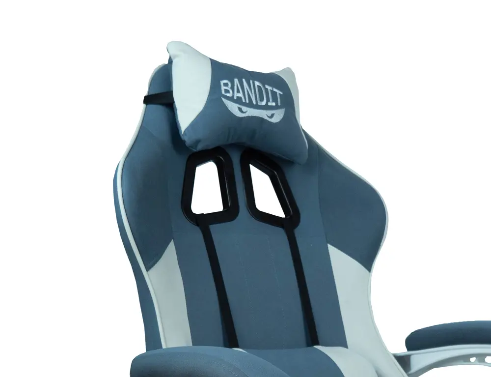 BANDIT Iceberg Gamer szék - fehér/kék – 5. kép