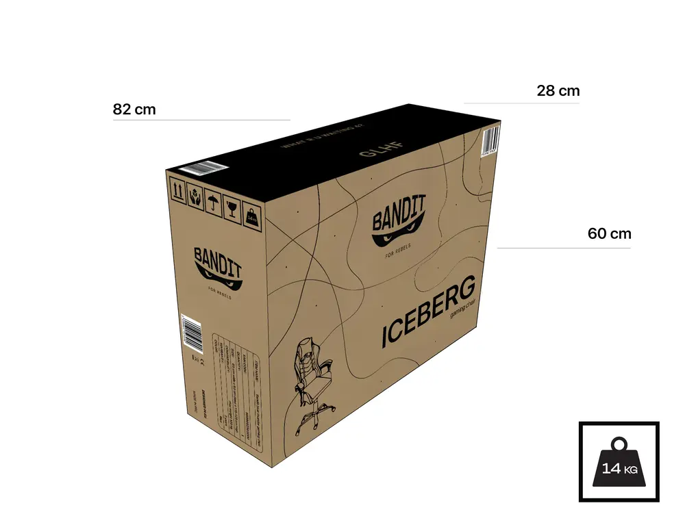 BANDIT Iceberg Gamer szék - fehér/kék – 7. kép