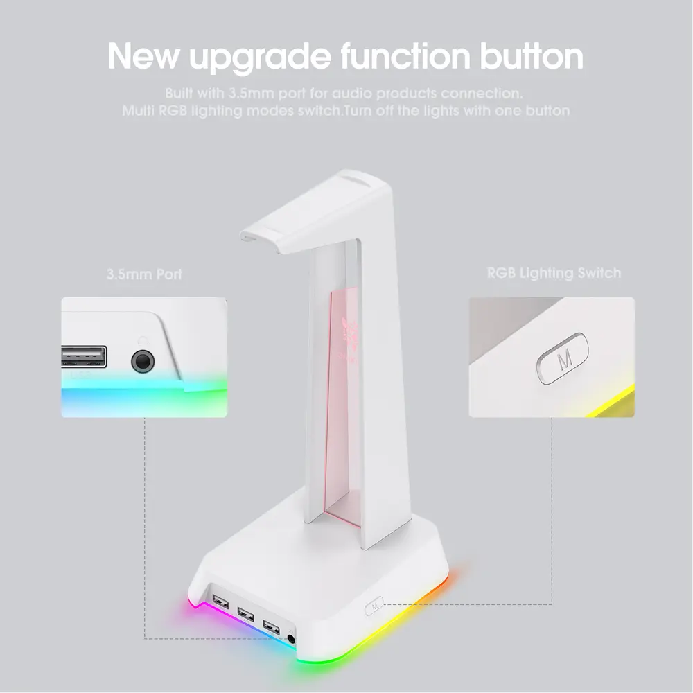 Onikuma ST-2 RGB Headset állvány - Fehér – 5. kép