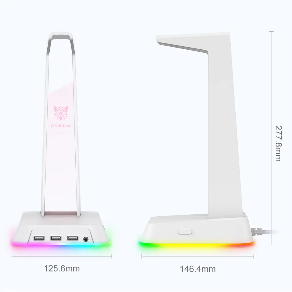 Onikuma ST-2 RGB Headset állvány - Fehér – 7. kép