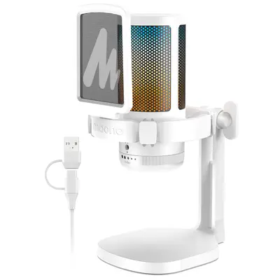 MAONO DGM20 USB Streamer/Gamer Mikrofon RGB - Fehér