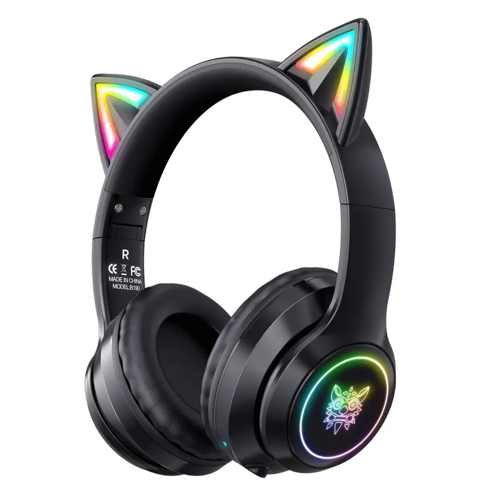 Onikuma B90 Vezeték nélküli Gaming headset - Fekete - Cicafüles