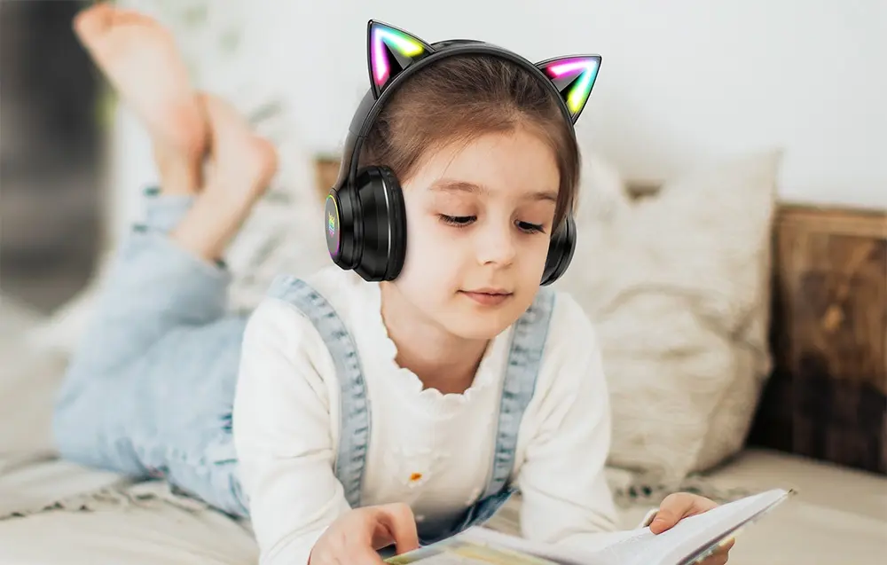 Onikuma B90 Vezeték nélküli Gaming headset - Fekete - Cicafüles – 6. kép