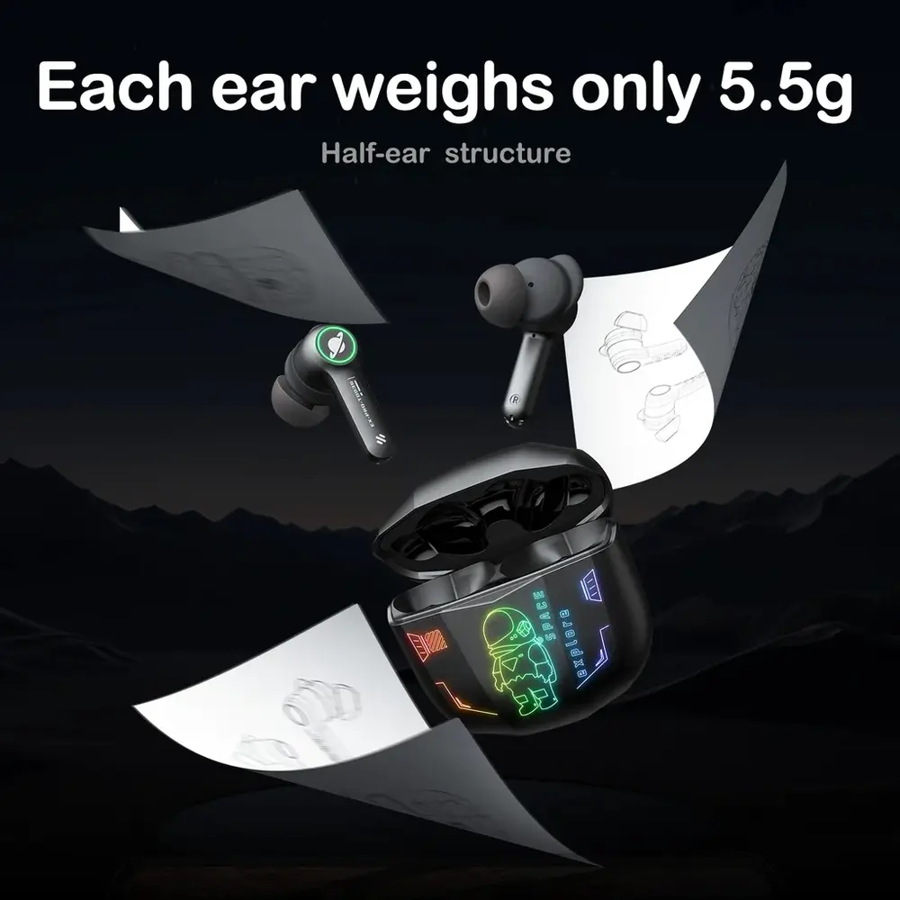 Onikuma T36 Space Vezeték Nélküli Gamer Fülhallgató - Fekete - 3 év garancia – 6. kép