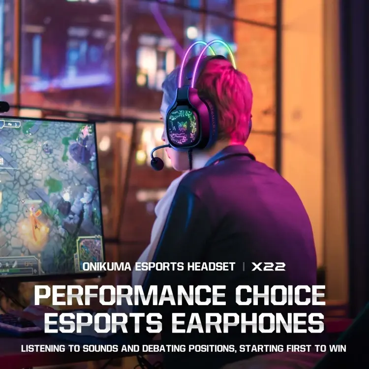 Onikuma X22 RGB Gamer headset – 5. kép