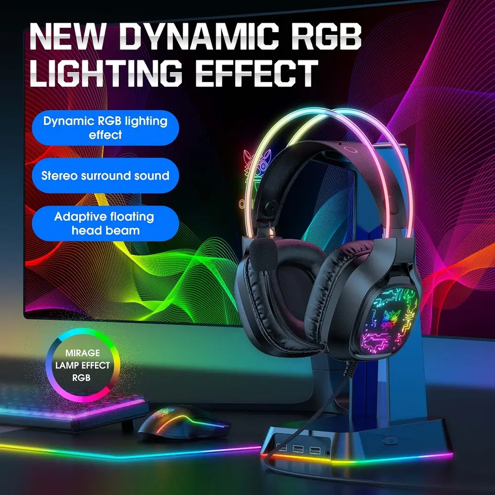 Onikuma X22 RGB Gamer headset – 6. kép