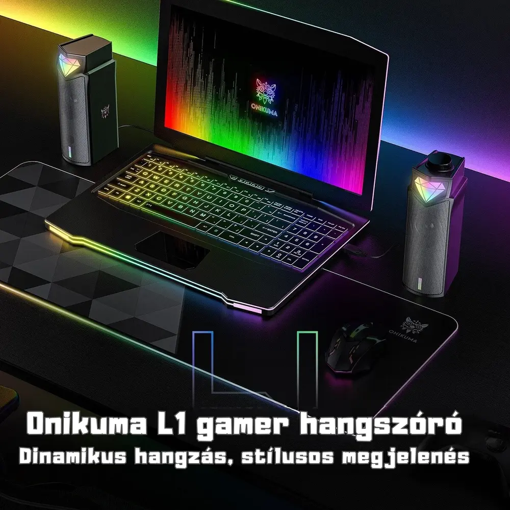 Onikuma L1 RGB 2 in 1 Soundbar/Asztali Hangszóró – 4. kép
