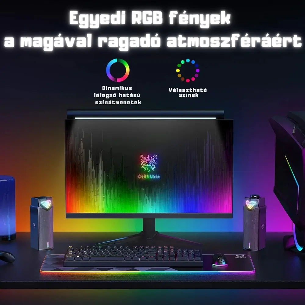 Onikuma L1 RGB 2 in 1 Soundbar/Asztali Hangszóró – 5. kép