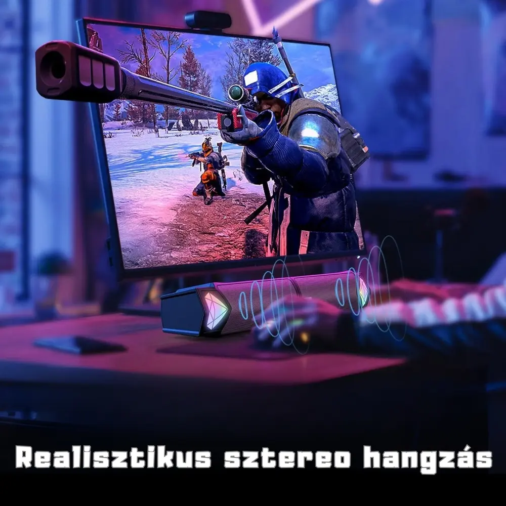 Onikuma L1 RGB 2 in 1 Soundbar/Asztali Hangszóró – 6. kép