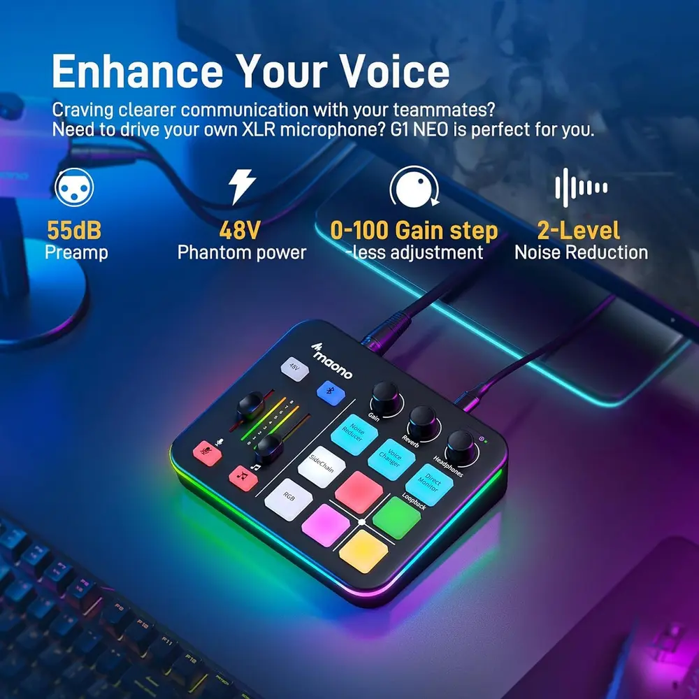 MAONO G1 Neo Streamer/Gamer Audio Mixer – 3. kép