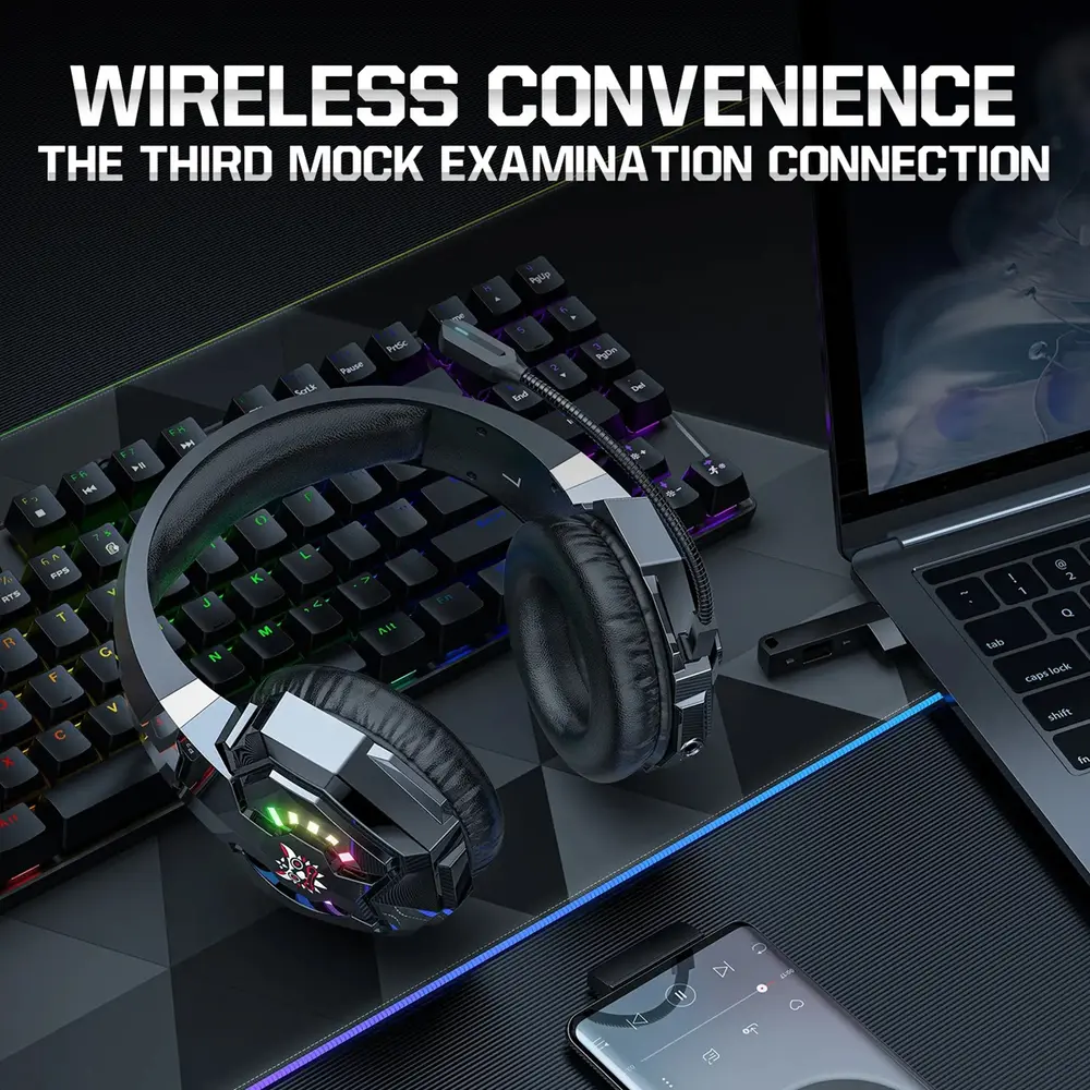 Onikuma B15 Tri-Mode Vezeték Nélküli Gamer Headset – 7. kép