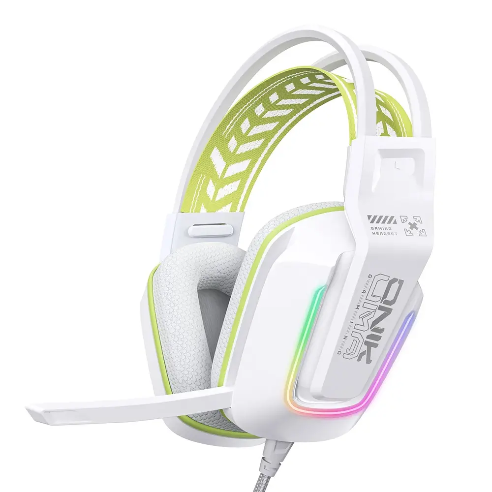 Onikuma X13 Vezetékes Gamer Fejhallgató RGB világítással - Fehér – 2. kép