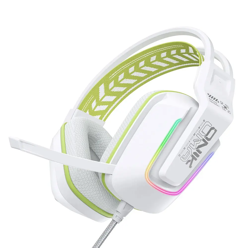 Onikuma X13 Vezetékes Gamer Fejhallgató RGB világítással - Fehér – 4. kép