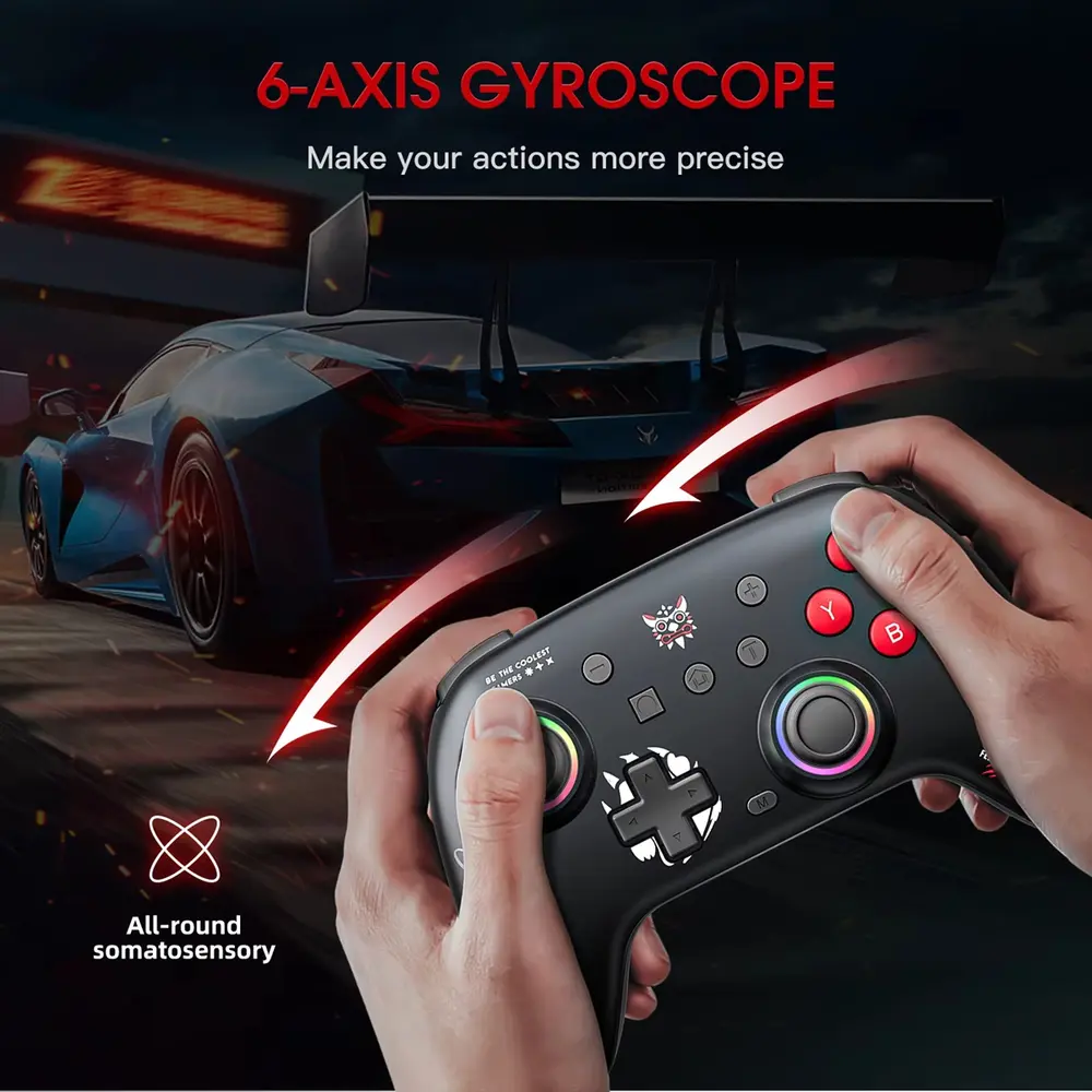 Onikuma C1 Wireless Gamepad kontroller - Fekete – 5. kép