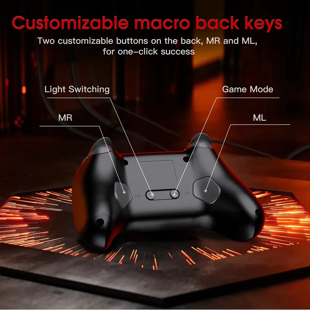 Onikuma C1 Wireless Gamepad kontroller - Fekete – 7. kép