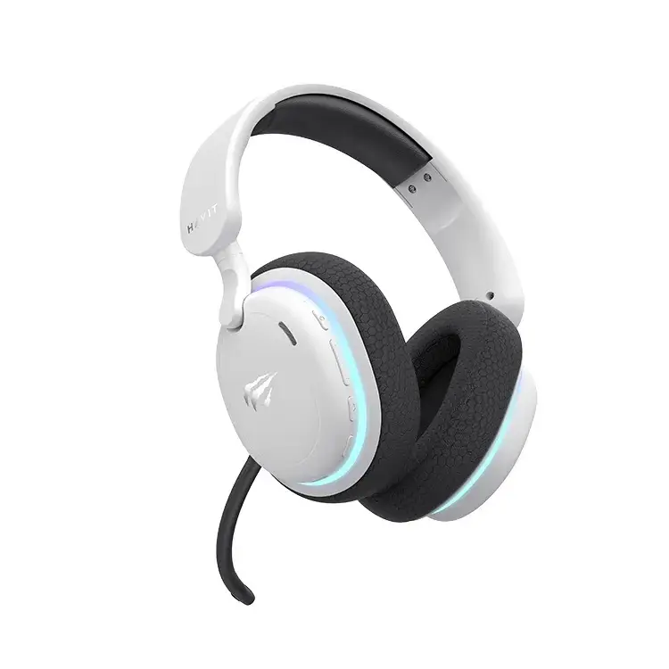 Havit Fuxi-H7 Premium Virtual 7.1 Vezeték Nélküli Gamer Fejhallgató - Fehér – 5. kép