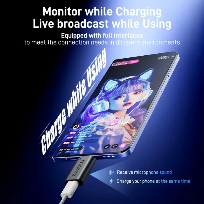 MAONO DM40 Pro S USB Vezeték Nélküli Streamer/Gamer Mikrofon Kit RGB - Fekete – 5. kép