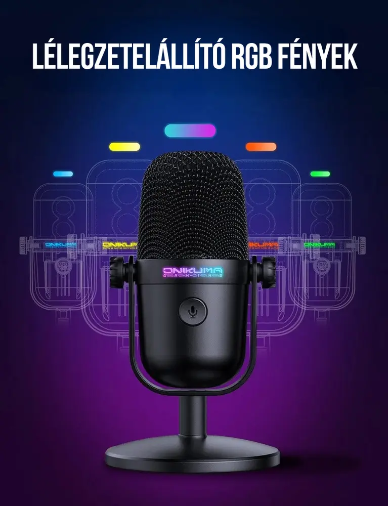 Onikuma M830 Streamer/Gamer Mikrofon RGB – 7. kép