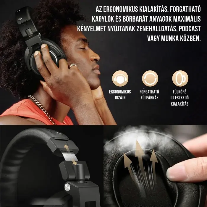 MAONO MH700 Professzionális Monitoring Fejhallgató – 5. kép