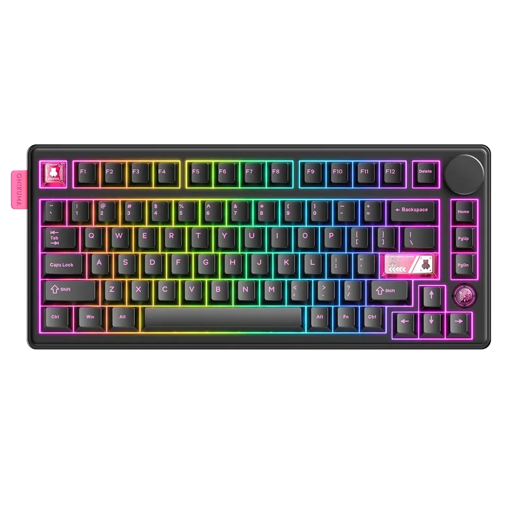 Onikuma MT706 Vezeték Nélküli Mechanikus Gamer Billentyűzet - Fekete – 3. kép