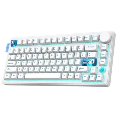 Onikuma MT706 Vezeték Nélküli Mechanikus Gamer Billentyűzet - Fehér