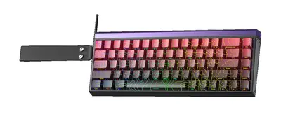 AULA HERO68 HE Magnetic Switch Mechanikus Gamer Billentyűzet - Fekete-Piros – 2. kép