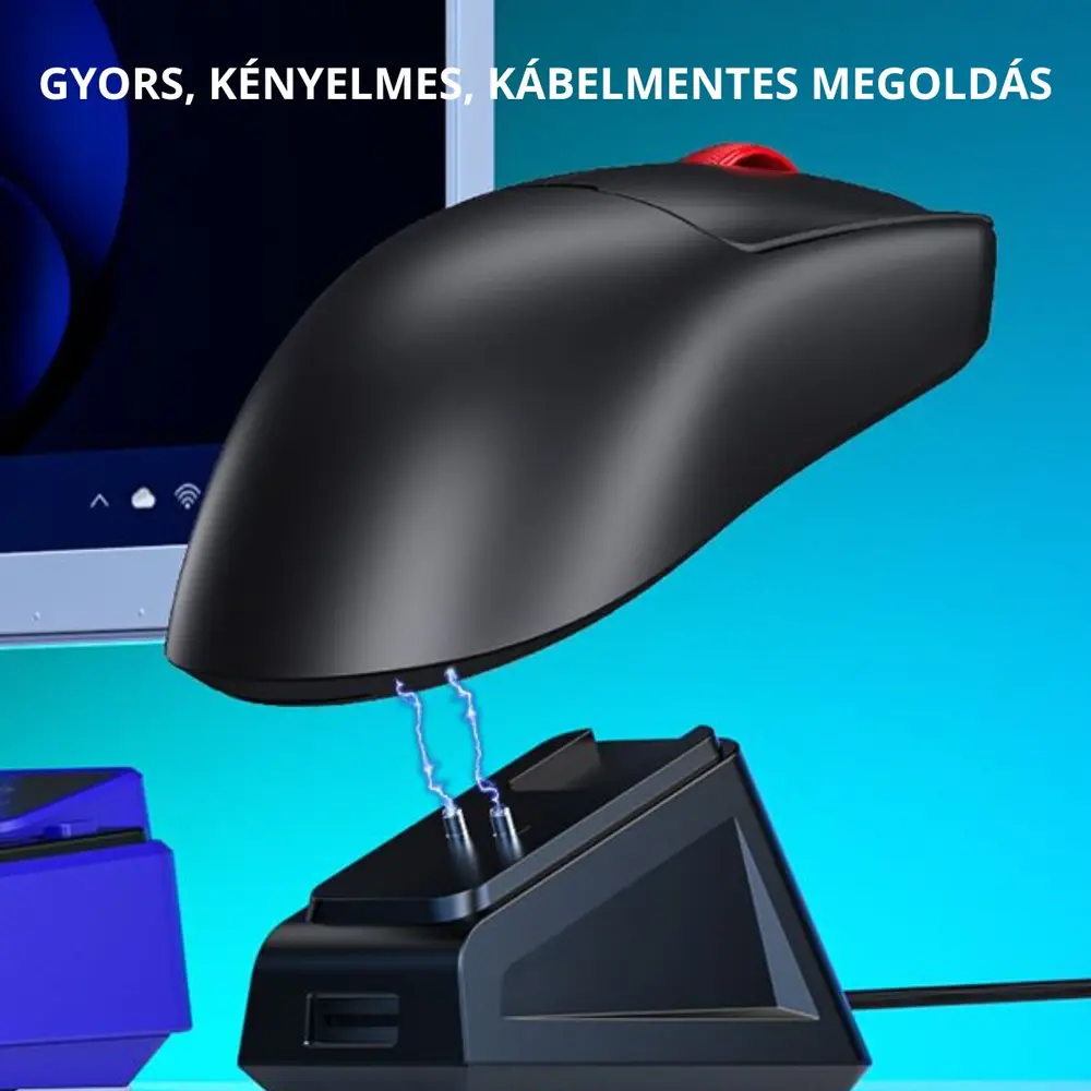AULA SC380 Pro Tri-Mode Vezeték Nélküli Gamer Egér + Dokkoló - Fekete – 5. kép