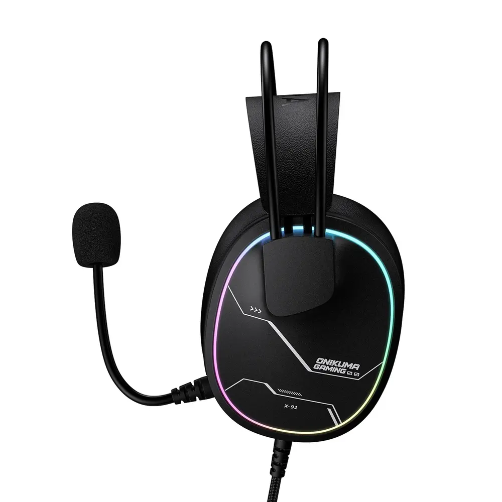 Onikuma X91 RGB Gaming Fejhallgató - Fekete – 2. kép
