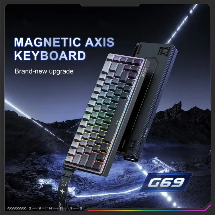 Onikuma G69 Magnetic Switch Gamer Billentyűzet - Fekete – 3. kép