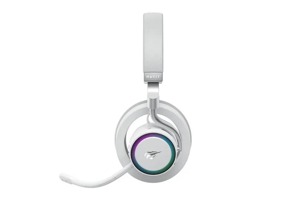 Havit Fuxi-H8 Premium Open Back Vezeték Nélküli Gamer Fejhallgató - Fehér – 3. kép