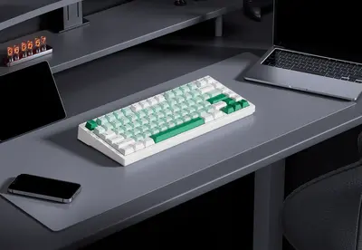 MCHOSE G75 Pro Tri-Mode Vezeték Nélküli Mechanikus Gamer Billentyűzet - Zöld – 2. kép