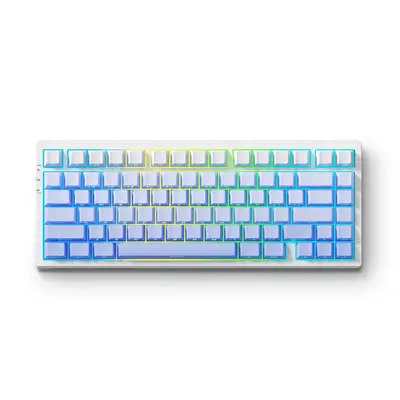 MCHOSE G75 Pro Tri-Mode Vezeték Nélküli Mechanikus Gamer Billentyűzet - Fehér-Kék