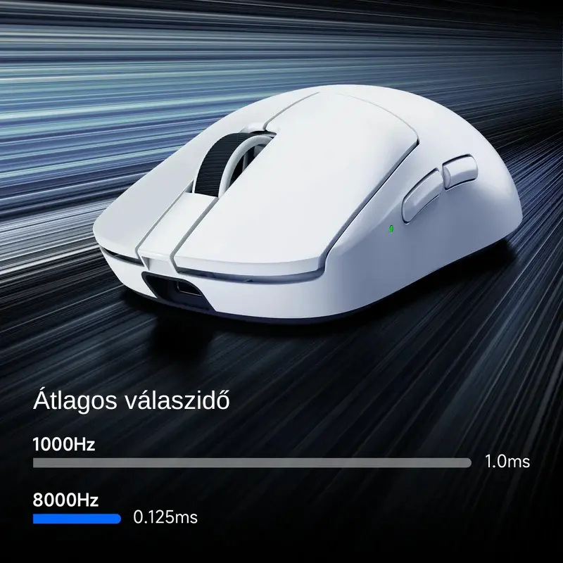 MCHOSE A7 V2 Ultra Tri-Mode 8K Vezeték Nélküli Gamer Egér - Fekete – 5. kép