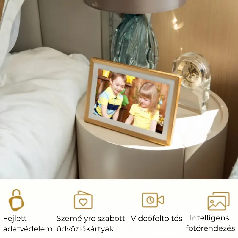Arzopa D10 Digitális Képkeret - 10,1" - Arany – 6. kép