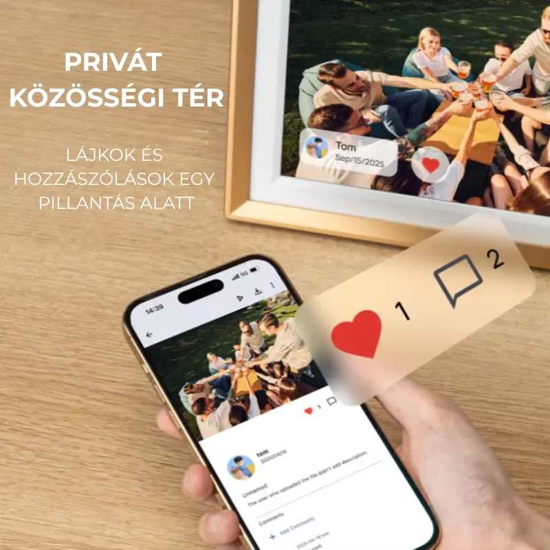 Arzopa D10 Digitális Képkeret - 10,1" - Arany – 7. kép
