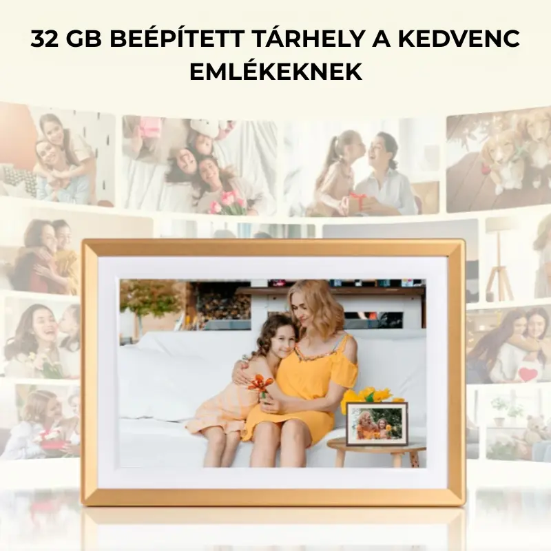 Arzopa D10 Digitális Képkeret - 10,1" - Arany – 8. kép