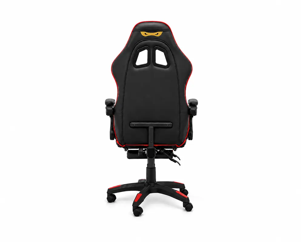 BANDIT Inferno V2 lábtartós gamer szék - Fekete/Piros – 3. kép