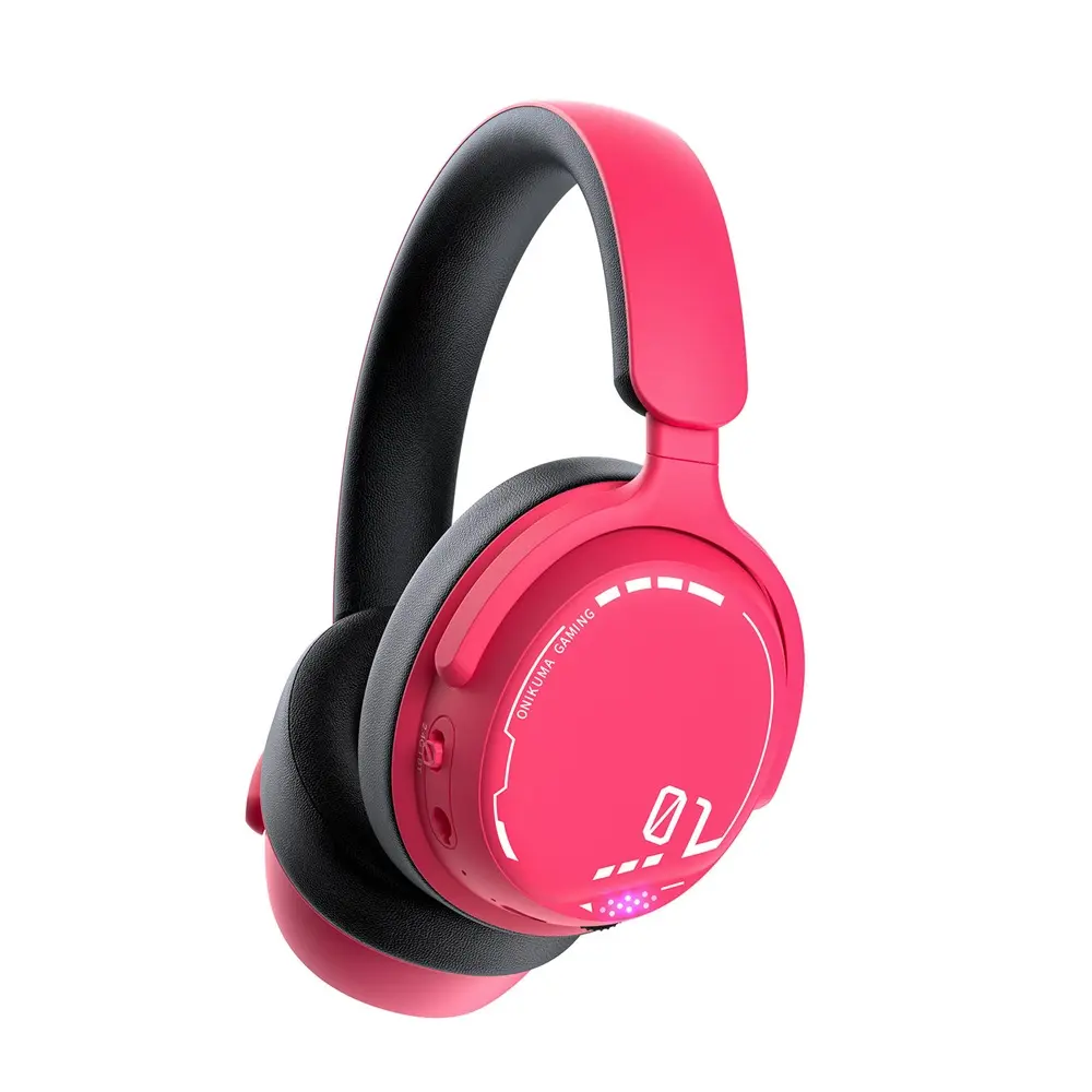 Onikuma GT886 Tri-Mode Vezeték Nélküli Gamer Headset - Pink – 3. kép