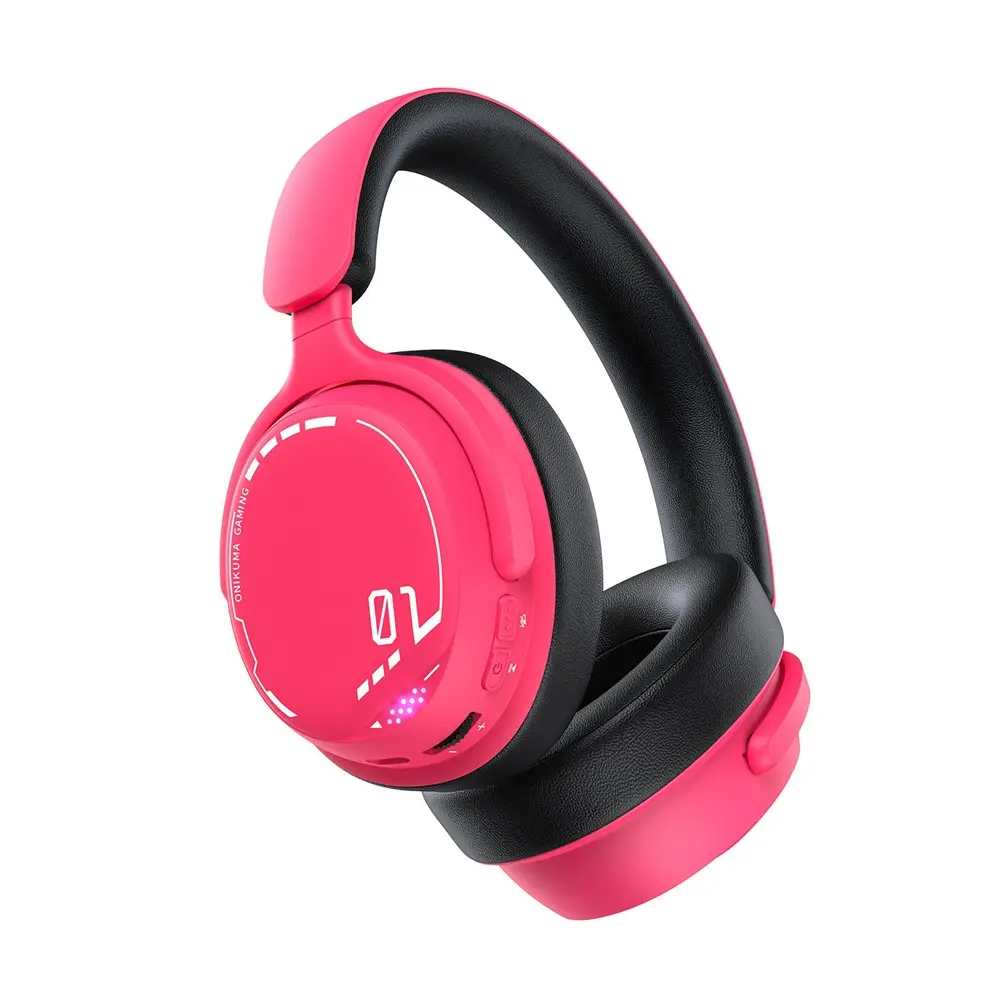 Onikuma GT886 Tri-Mode Vezeték Nélküli Gamer Headset - Pink – 4. kép