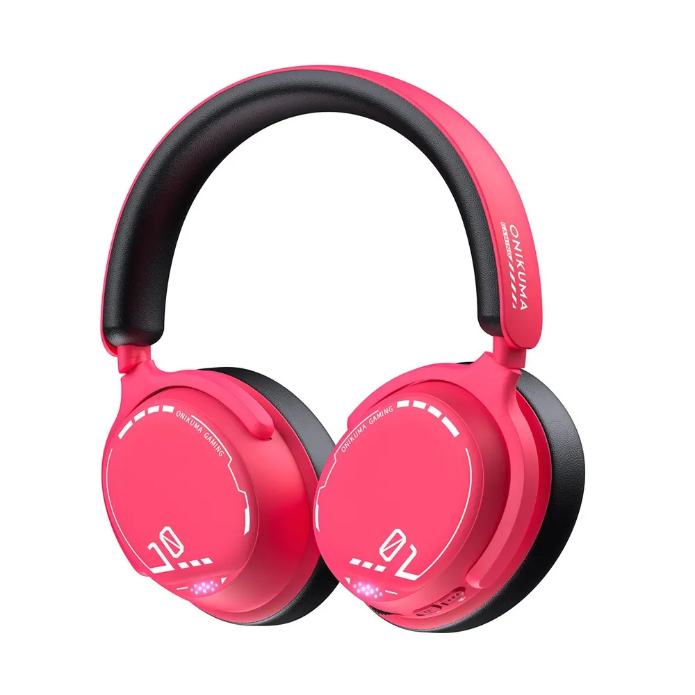 Onikuma GT886 Tri-Mode Vezeték Nélküli Gamer Headset - Pink – 5. kép