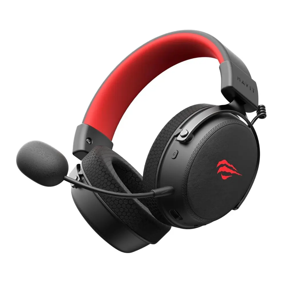 Havit H2015 Pro Five-Mode Vezeték Nélküli Gamer Headset - Fekete-Piros – 2. kép